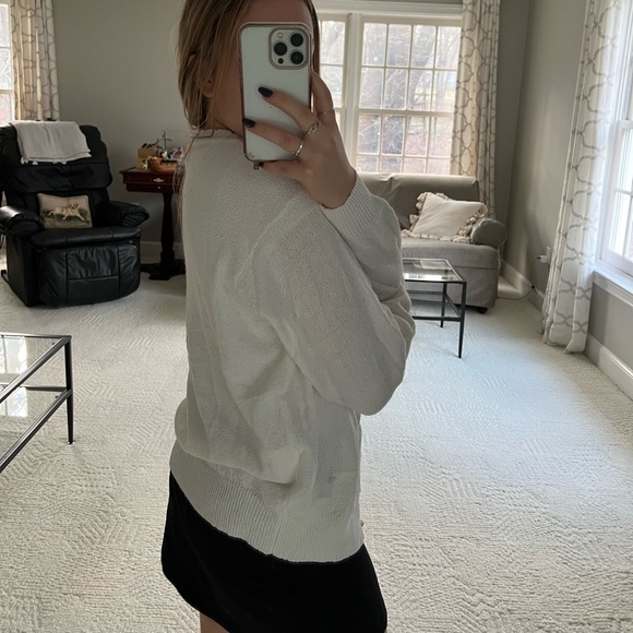 white cardigan with floral details small - Picture 2 of 5